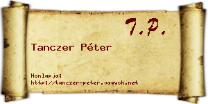 Tanczer Péter névjegykártya